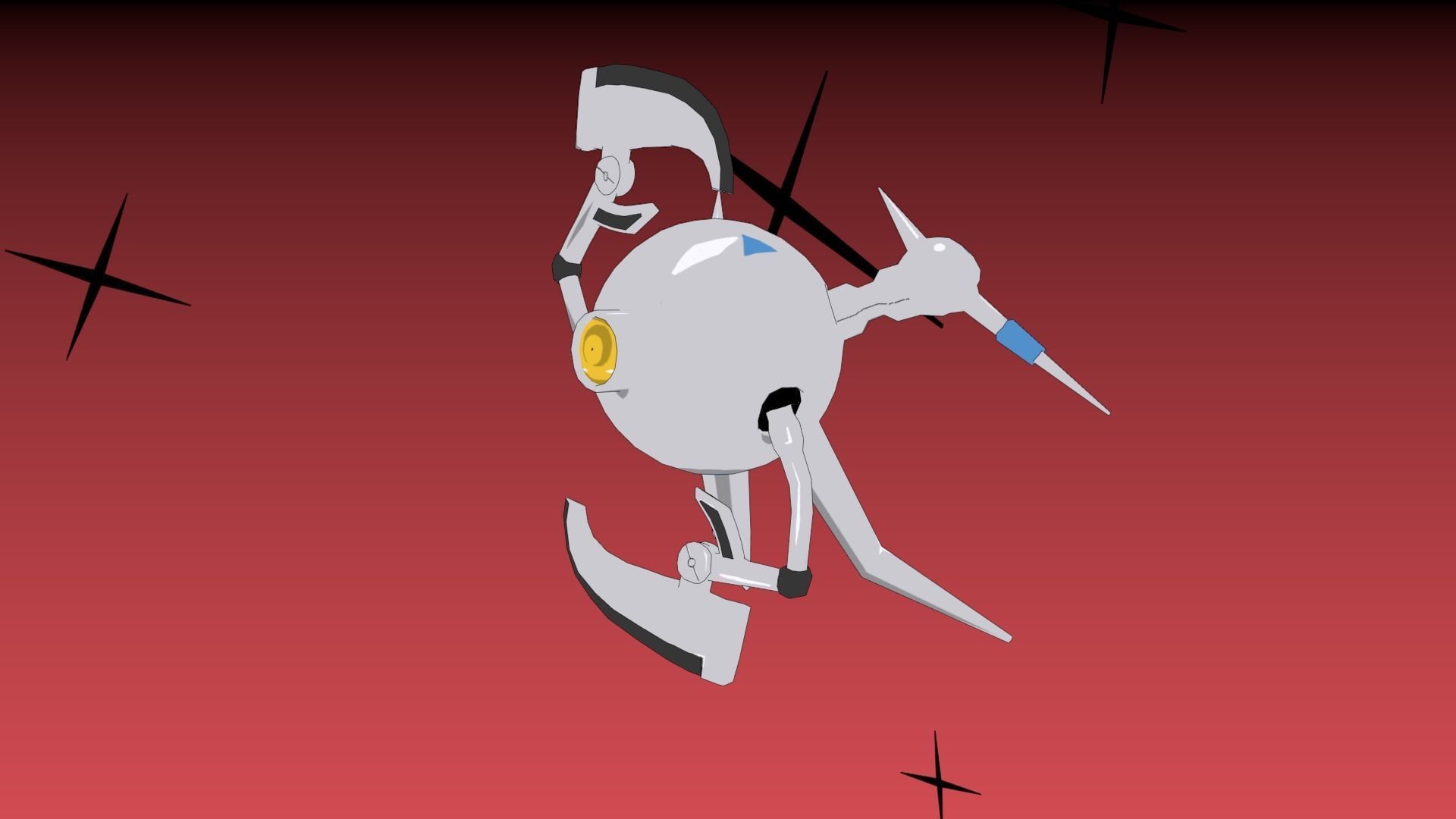 Slicer Drone Robot  Low-poly 3D model_2