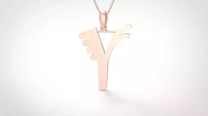 Model 894 Initial Y Letter Pendant