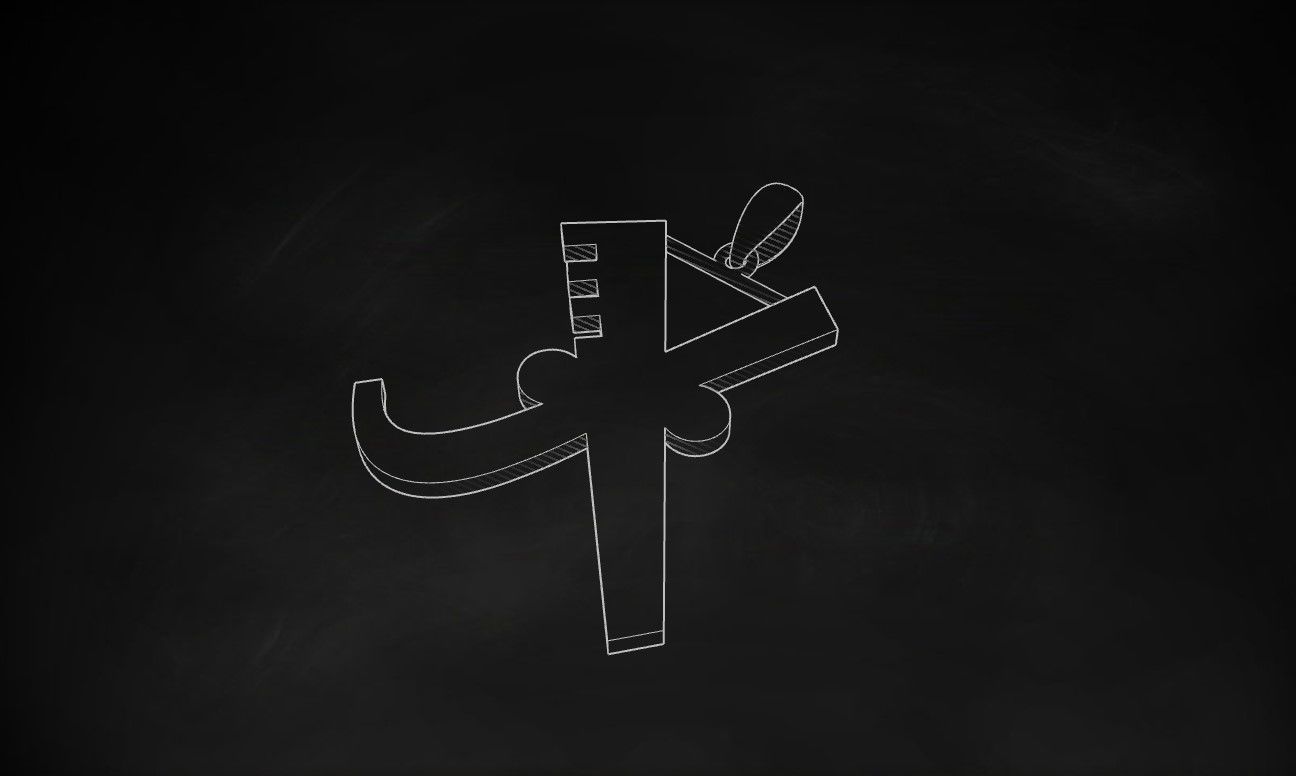 Model 897 Initial X Letter Pendant 3D print model_9