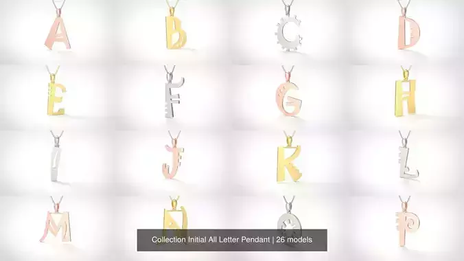 Collection Initial All Letter Pendant 