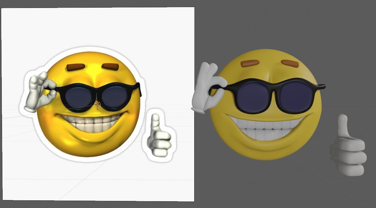 EMOJI SHITPOST Low-poly 3D model_1
