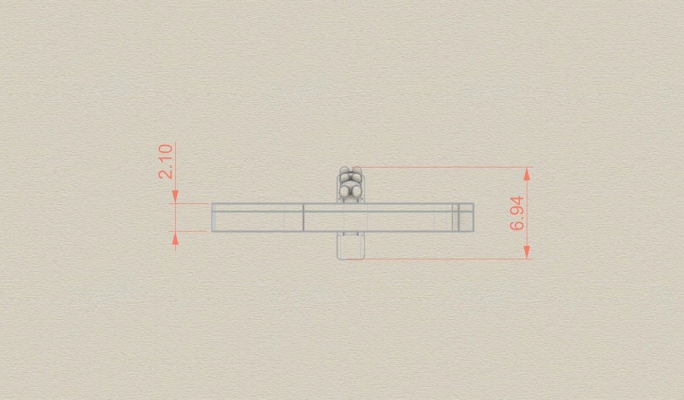 Model 823 Initial C Diamond Letter Pendant 3D print model_5