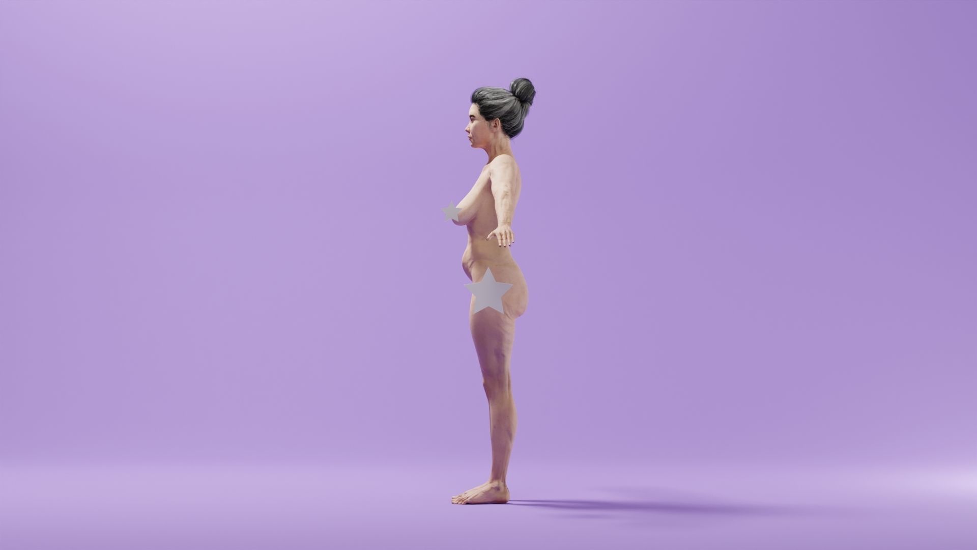 Realistic Female Character - Ching Lu 3D model_5