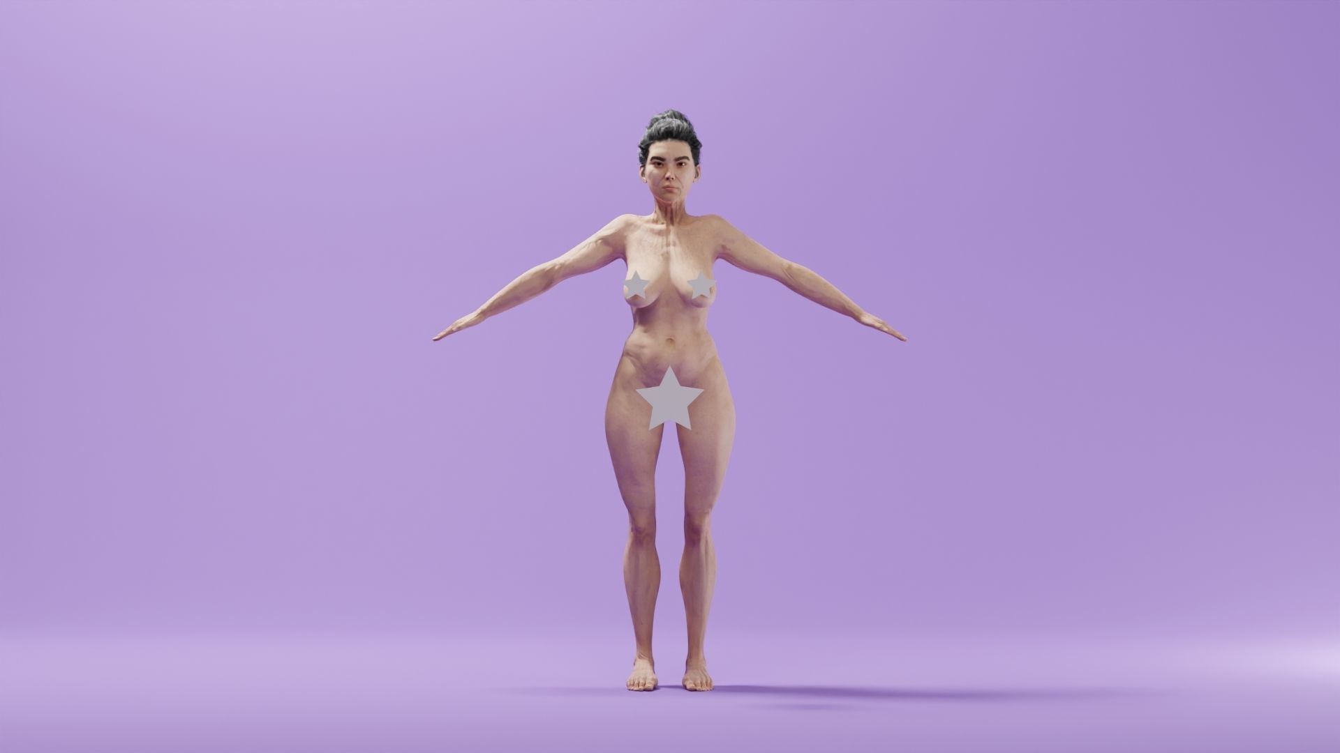 Realistic Female Character - Ching Lu 3D model_2