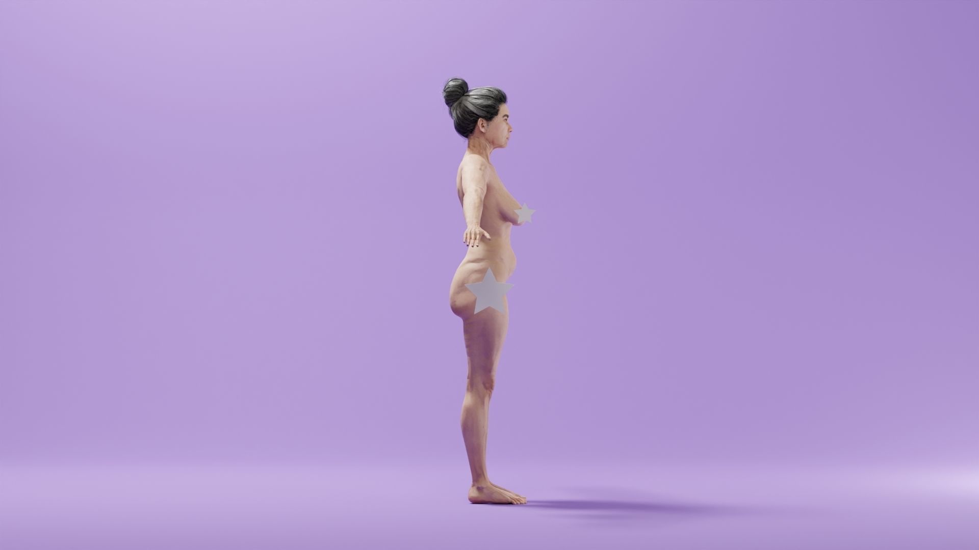 Realistic Female Character - Ching Lu 3D model_3