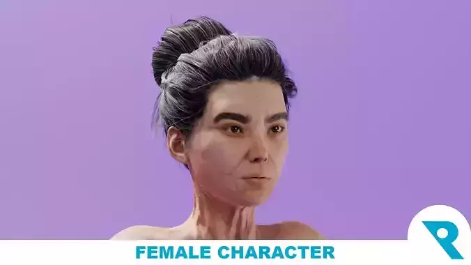 Realistic Female Character - Ching Lu 3D model