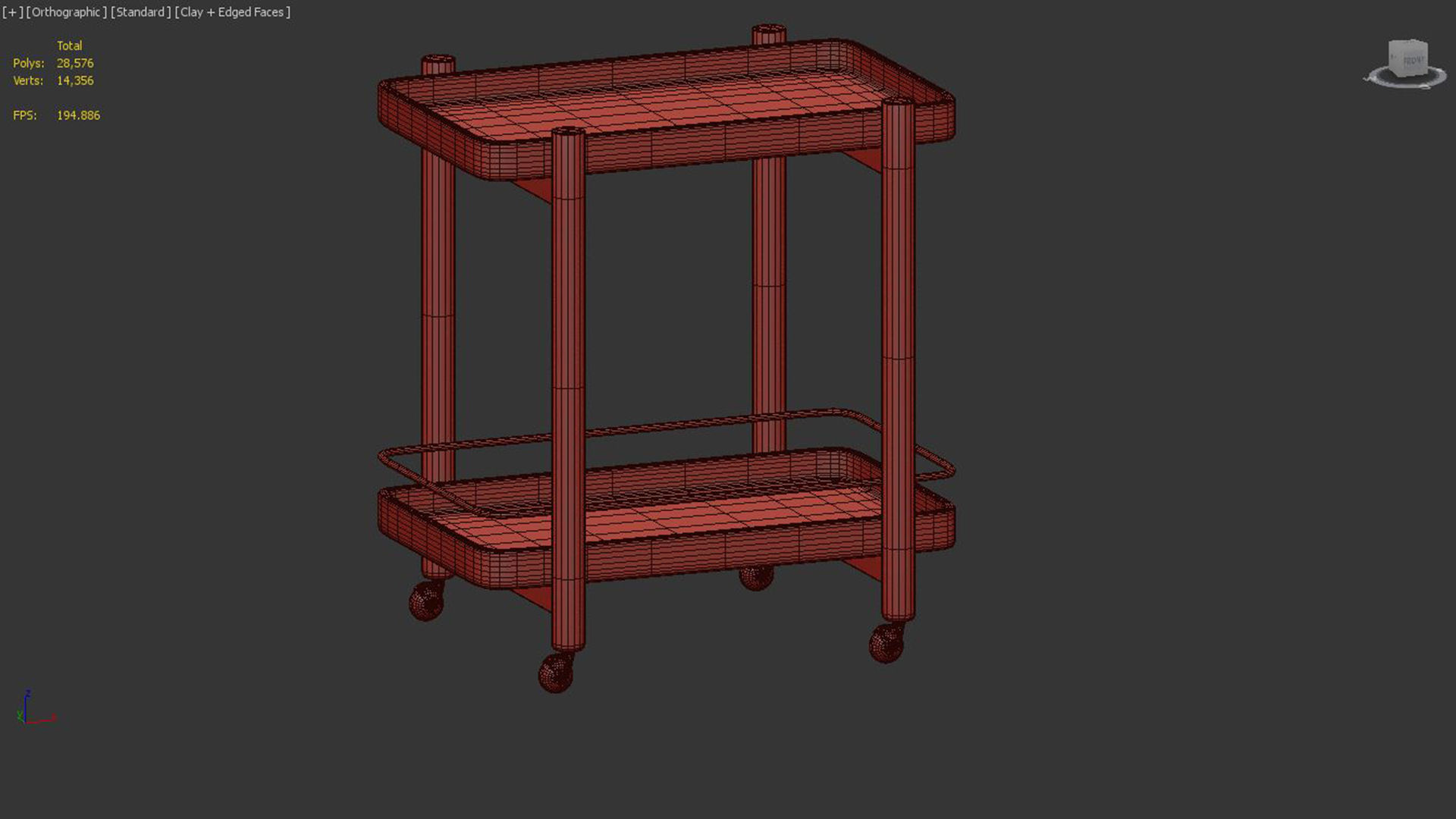 Hargrove Bar Cart 3D model_5