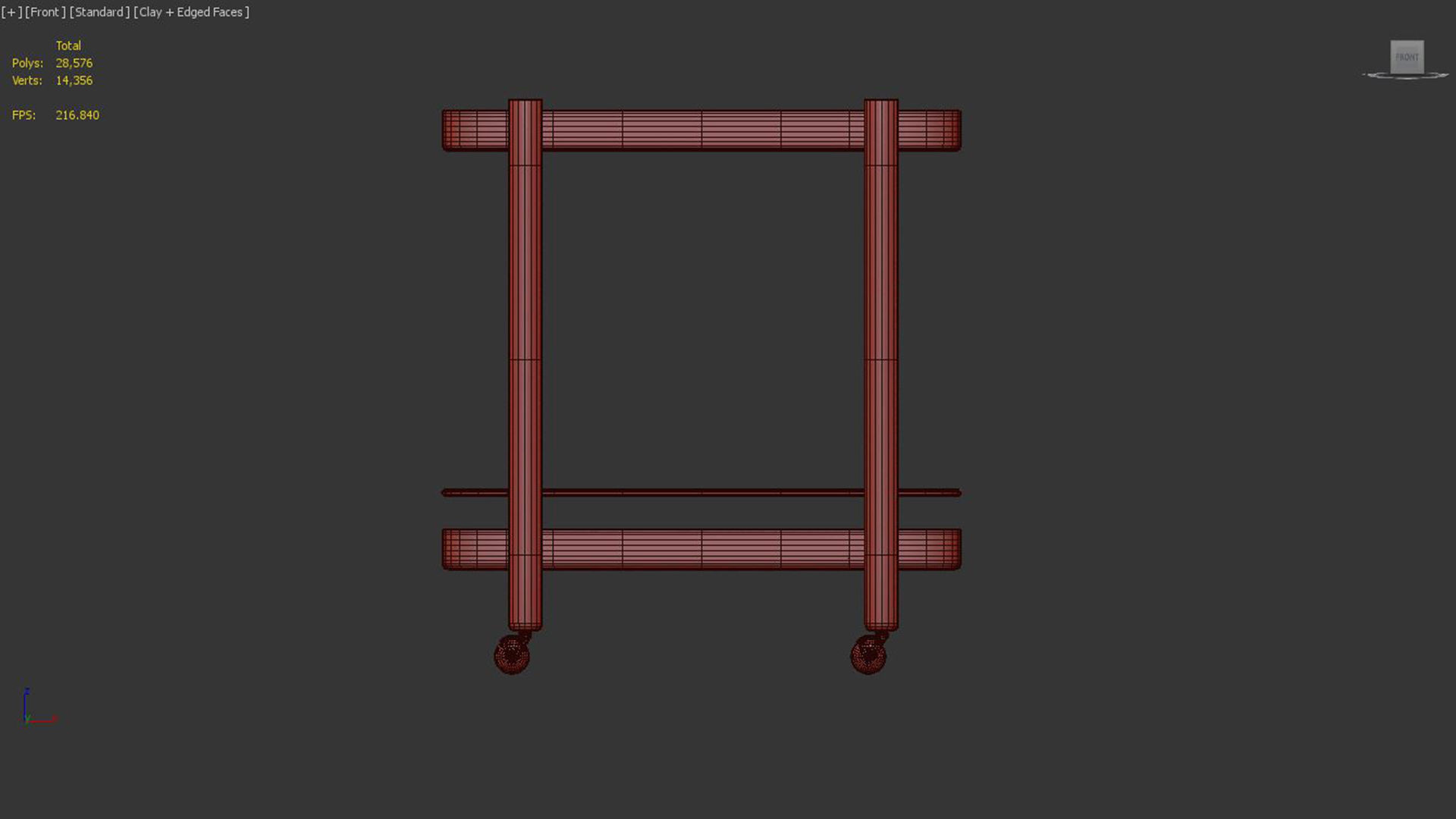 Hargrove Bar Cart 3D model_4