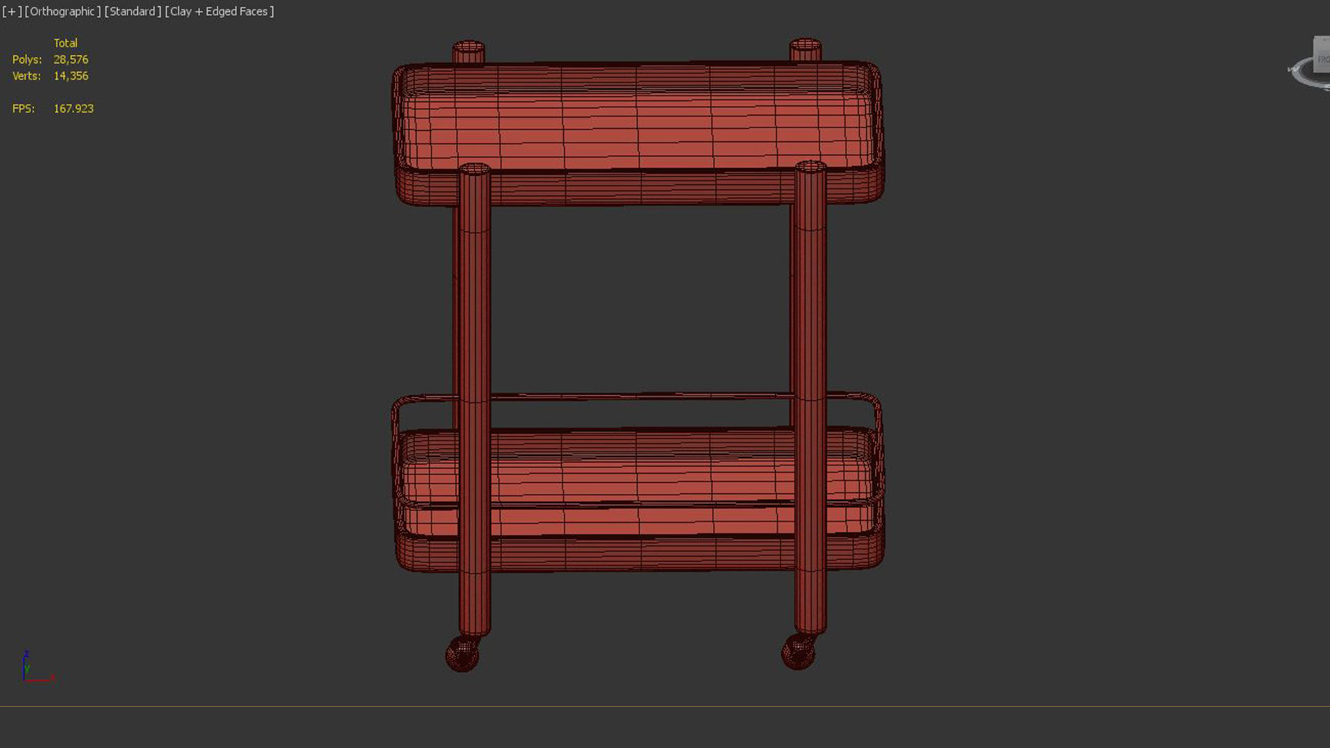 Hargrove Bar Cart 3D model_6