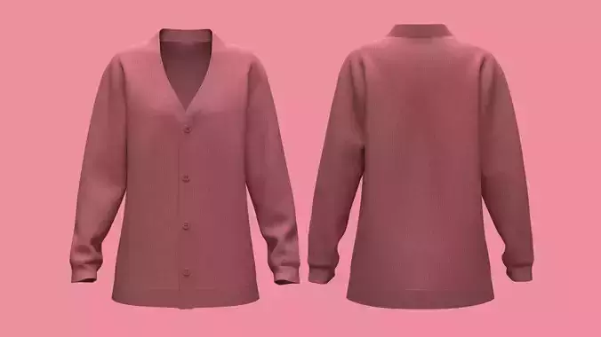 Regular Loose Fit Unisex Cardigan Design