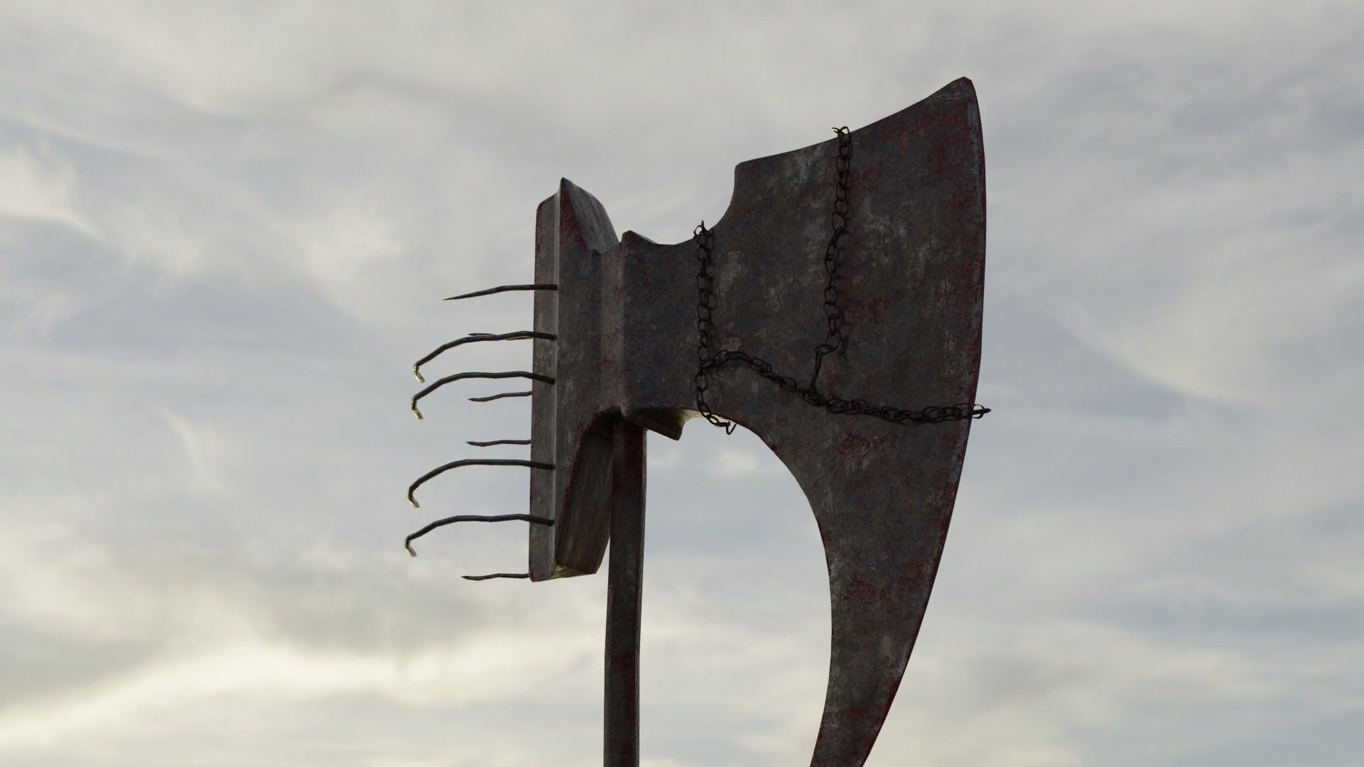 Bloody Executioners Axe 3D model CGTrader