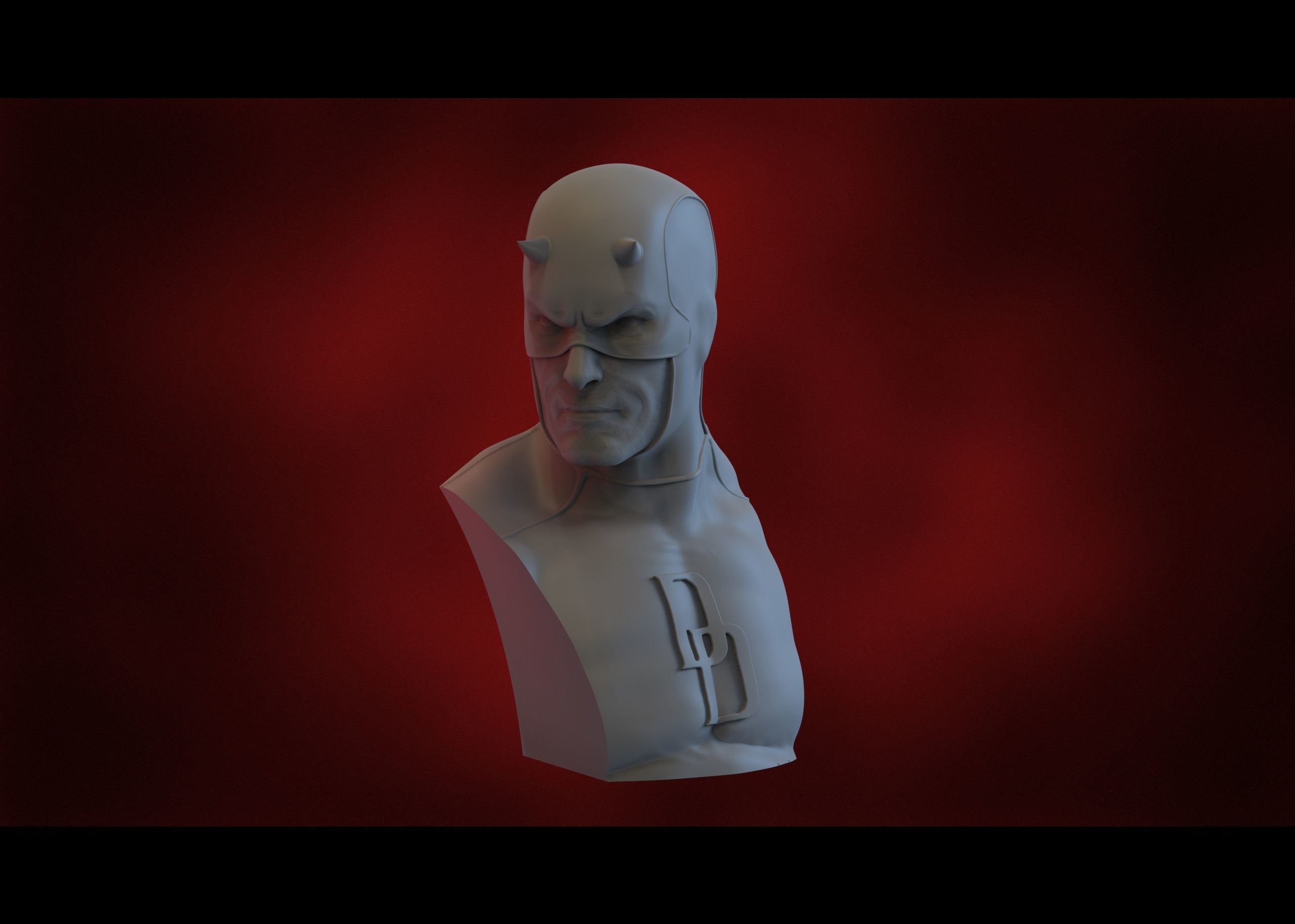 Daredevil bust of 3D print model_5