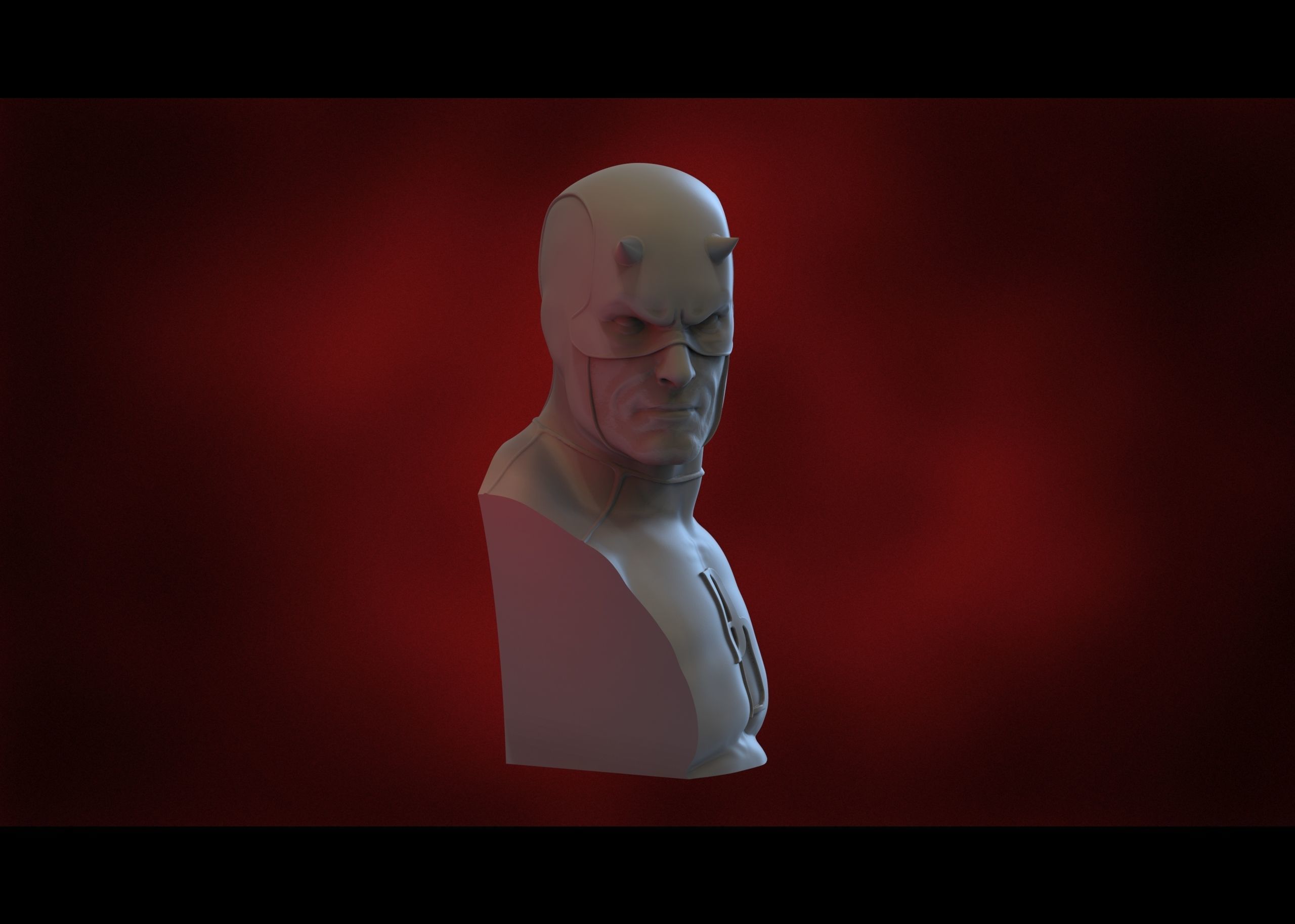 Daredevil bust of 3D print model_8