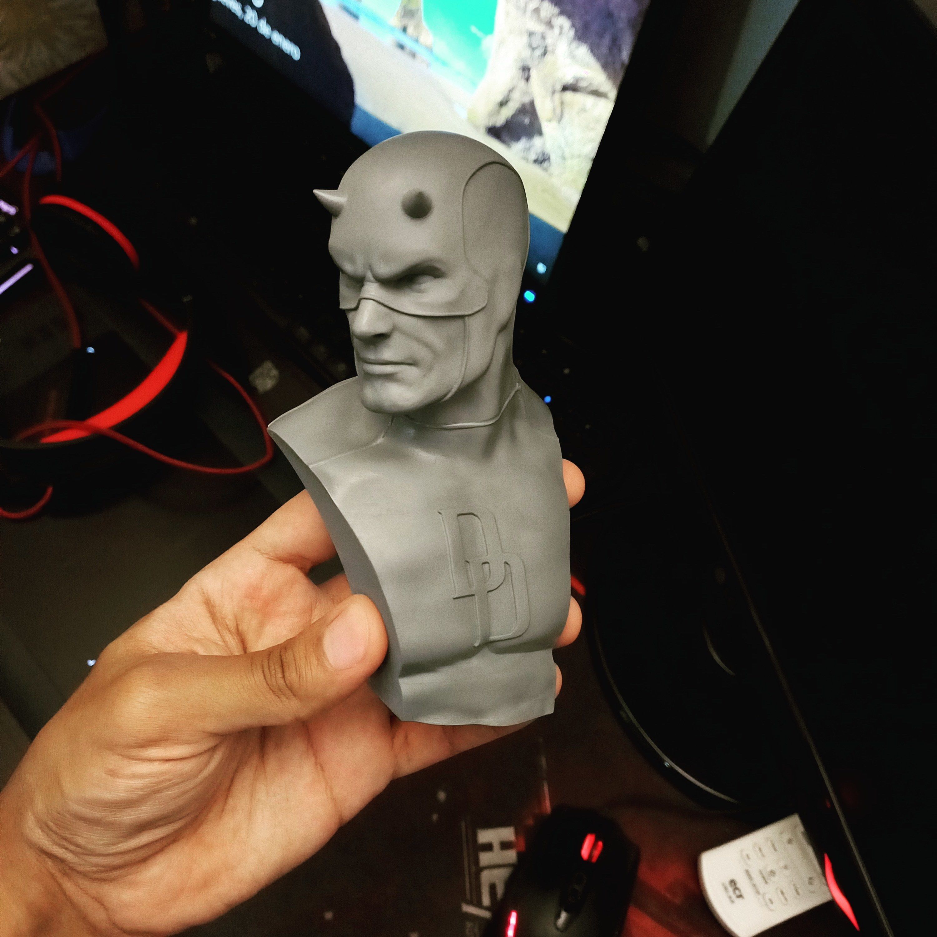 Daredevil bust of 3D print model_1