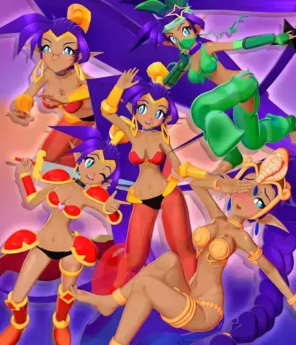 Shantae from the Shantae Videogame Franchise Free 3D model