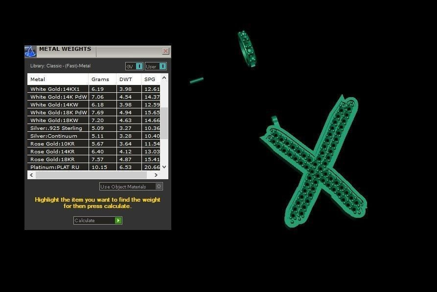 Model 846 Initial X Diamond Letter Pendant 3D print model_12