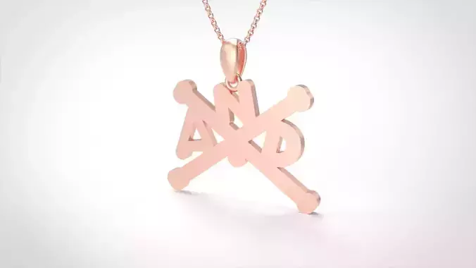 Model 901 Initial X Logo Pendant 3D print model