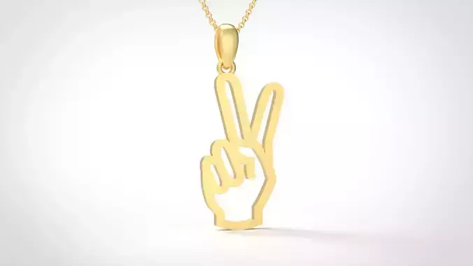 Model 902 Initial Peace Logo Pendant 3D print model