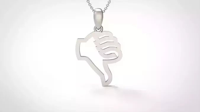 Model 905 Initial Negative Logo Pendant 3D print model