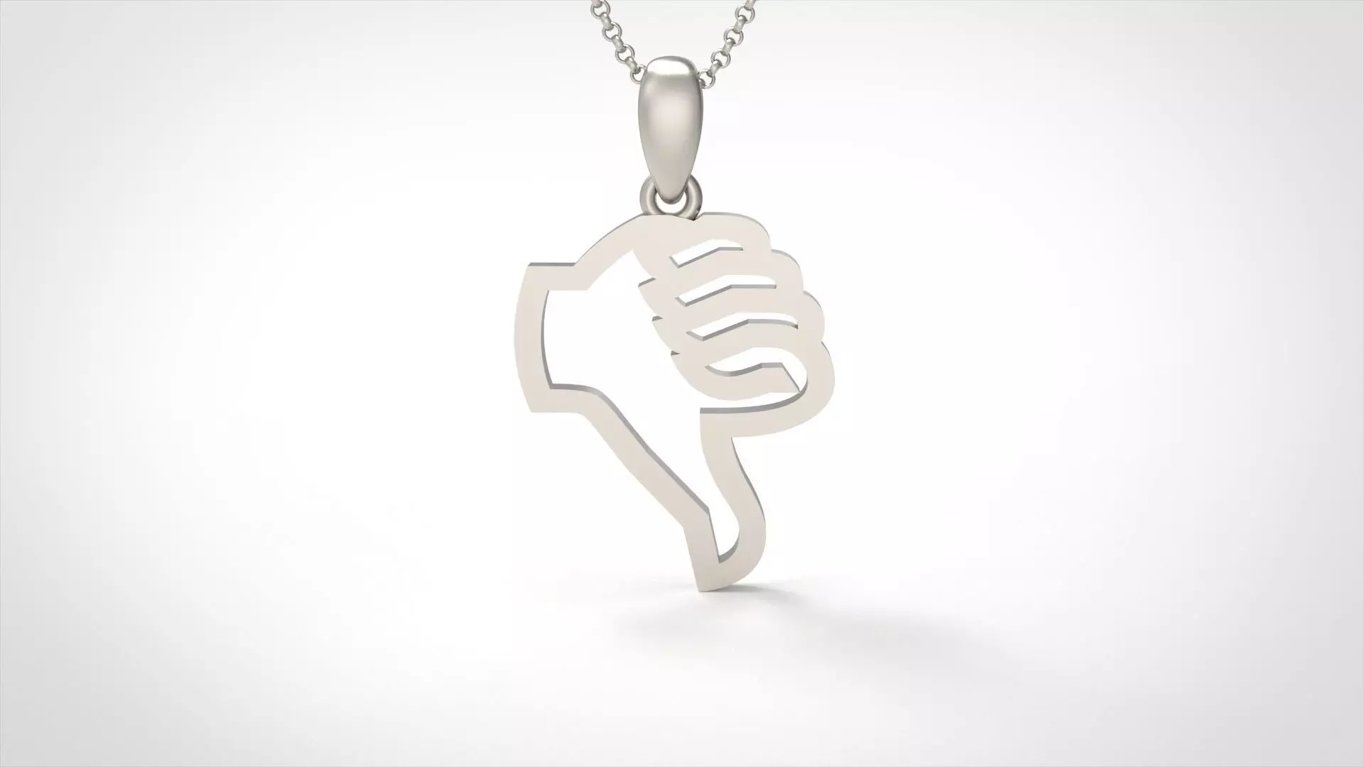 Model 905 Initial Negative Logo Pendant 3D print model