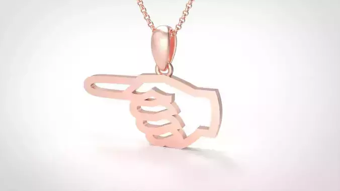 Model 906 Initial Left Logo Pendant 3D print model
