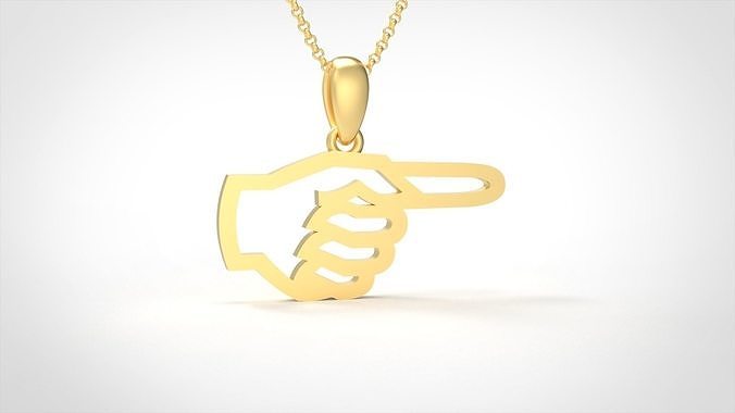 Model 907 Initial Right Logo Pendant 3D print model