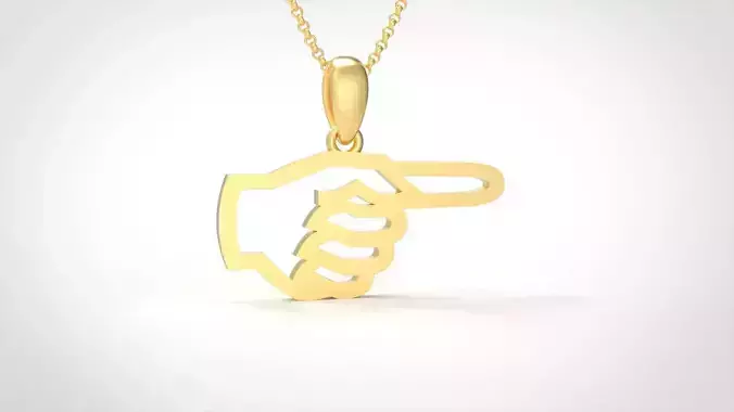 Model 907 Initial Right Logo Pendant 3D print model