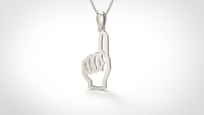Model 908 Initial Up Logo Pendant 3D print model
