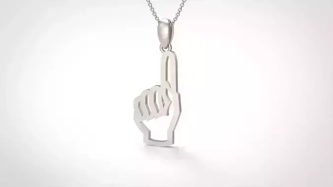 Model 908 Initial Up Logo Pendant 3D print model
