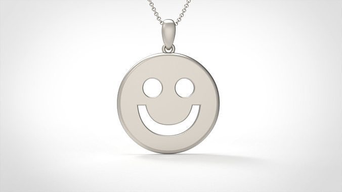 Model 911 Initial Smile Logo Pendant 3D print model
