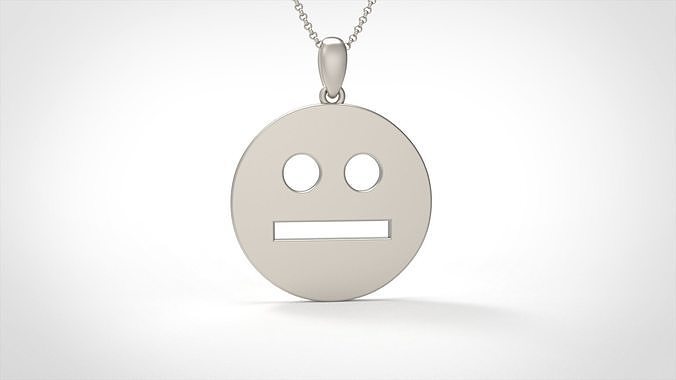 Model 912 Initial Face Logo Pendant 3D print model