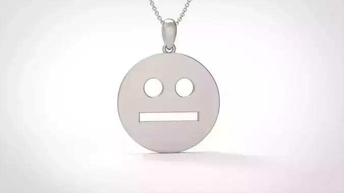 Model 912 Initial Face Logo Pendant 3D print model