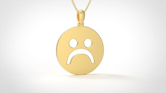 Model 913 Initial Face Logo Pendant 3D print model