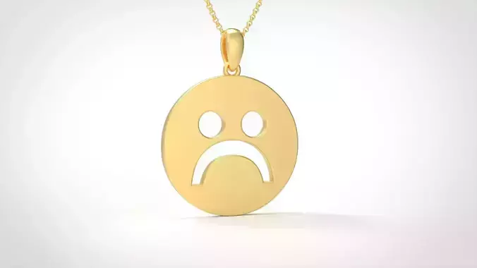 Model 913 Initial Face Logo Pendant 3D print model