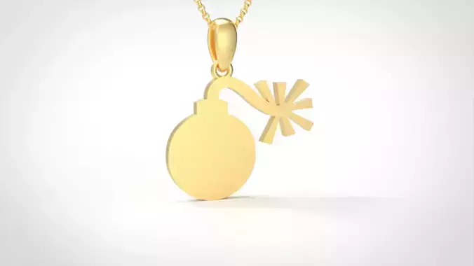 Model 914 Initial Bomb Logo Pendant 3D print model