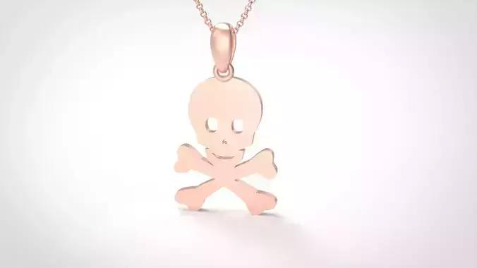 Model 915 Initial Dead Logo Pendant 3D print model