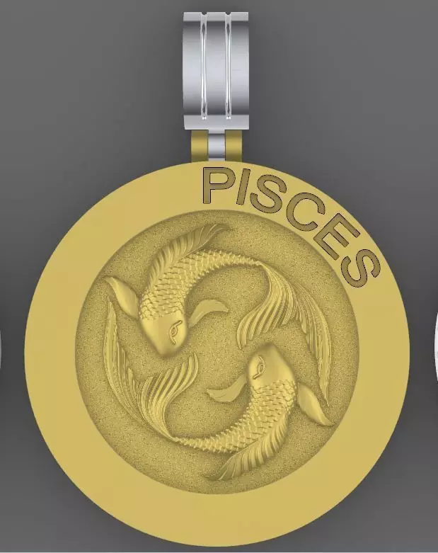4 model of PISCES pendant Free 3D print model