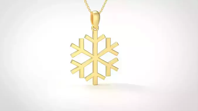 Model 920 Initial Snowflake Logo Pendant 3D print model