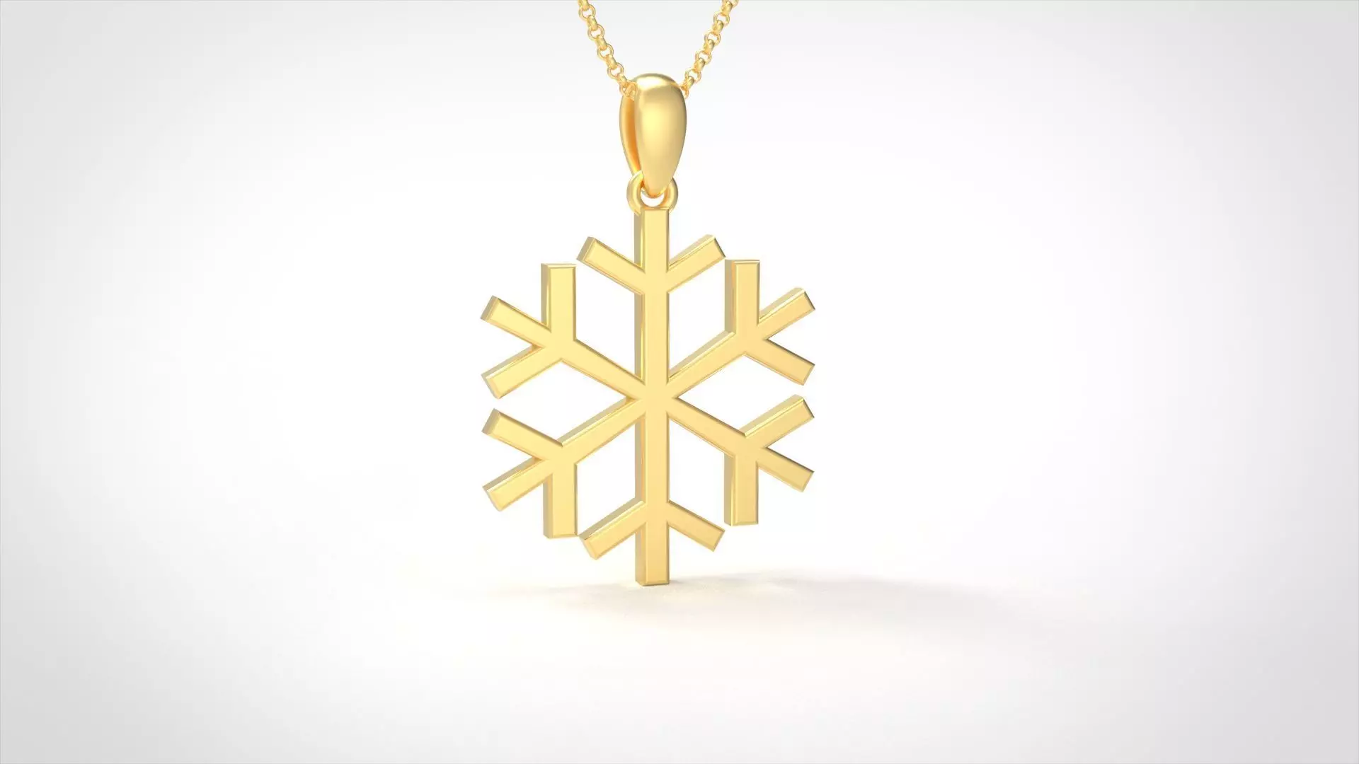 Model 920 Initial Snowflake Logo Pendant 3D print model_0