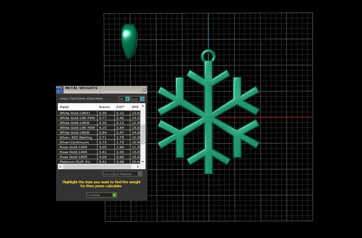 Model 920 Initial Snowflake Logo Pendant 3D print model_11