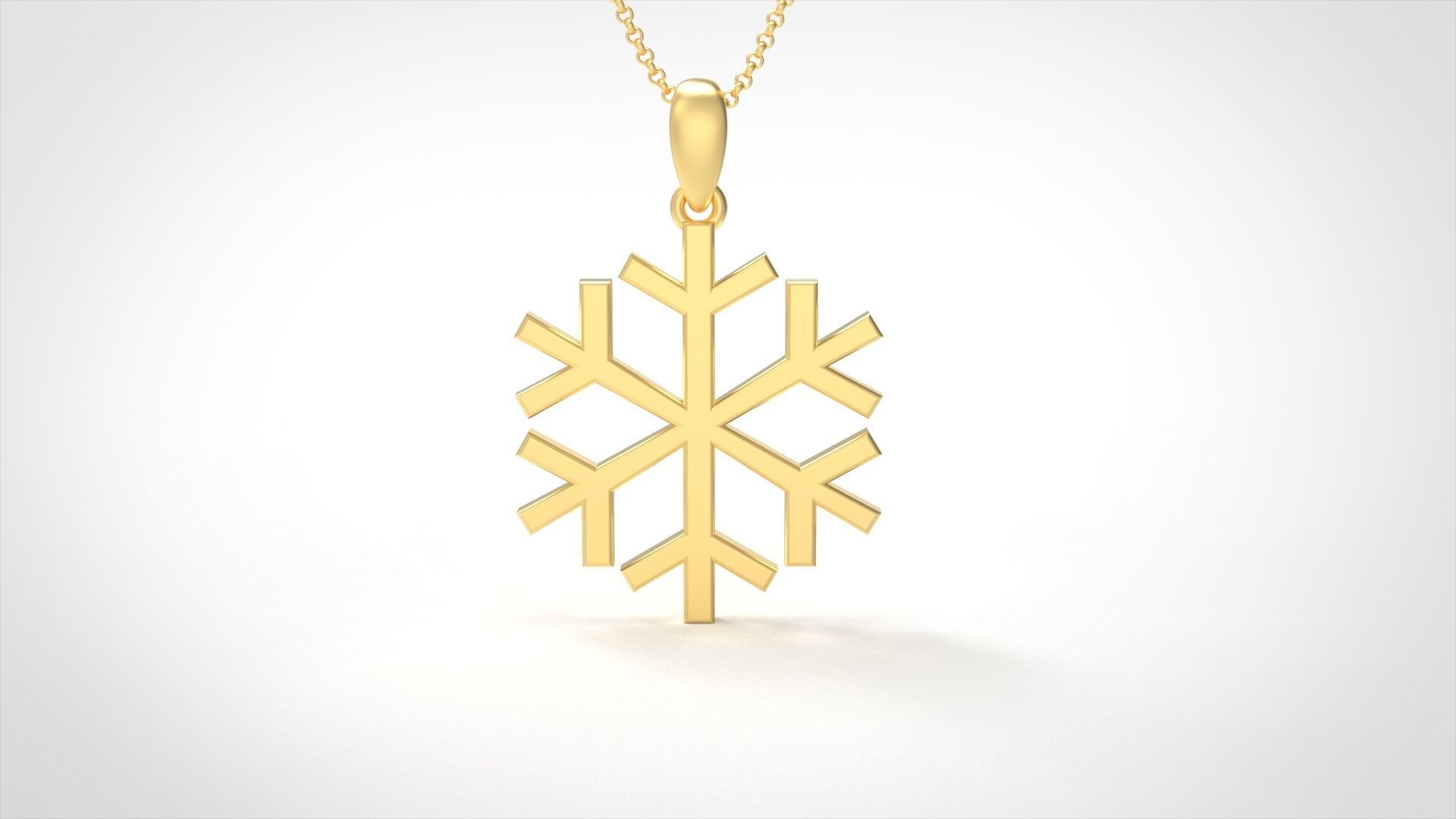 Model 920 Initial Snowflake Logo Pendant 3D print model_2