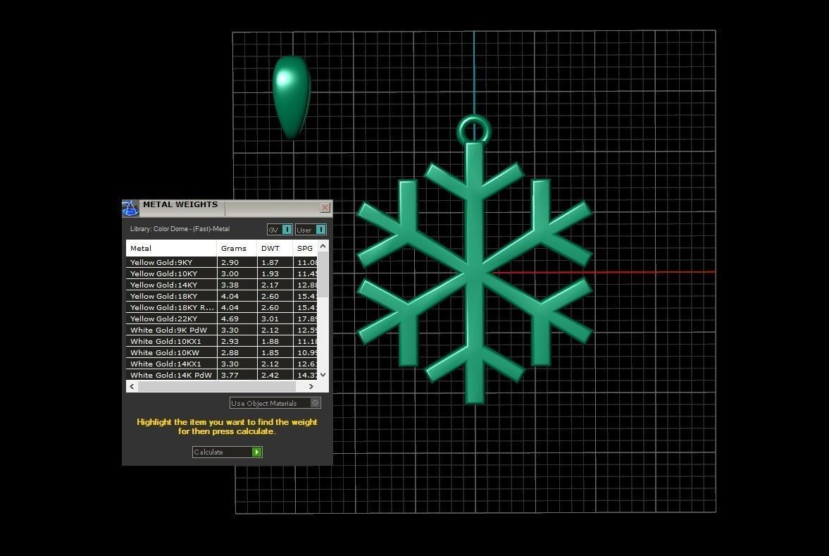 Model 920 Initial Snowflake Logo Pendant 3D print model_10