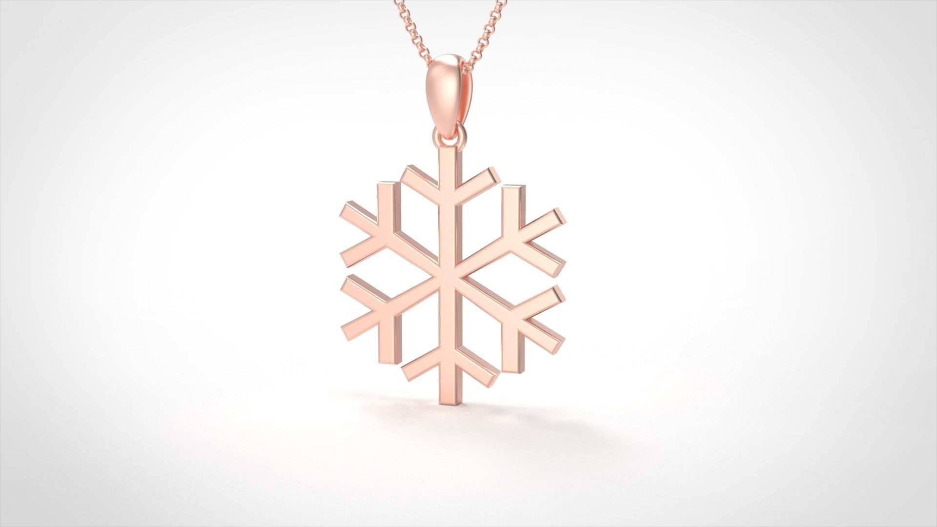 Model 920 Initial Snowflake Logo Pendant 3D print model_1