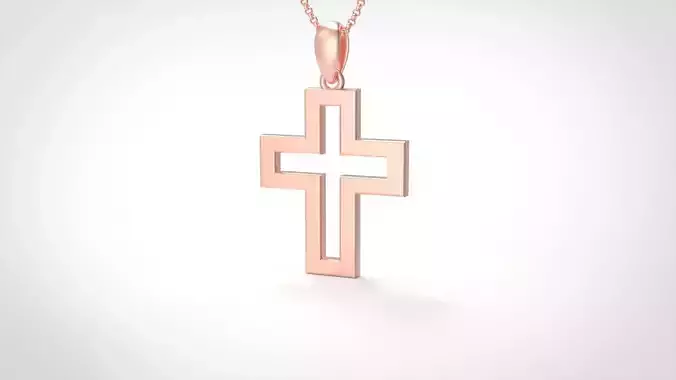 Model 921 Initial Cross Logo Pendant
