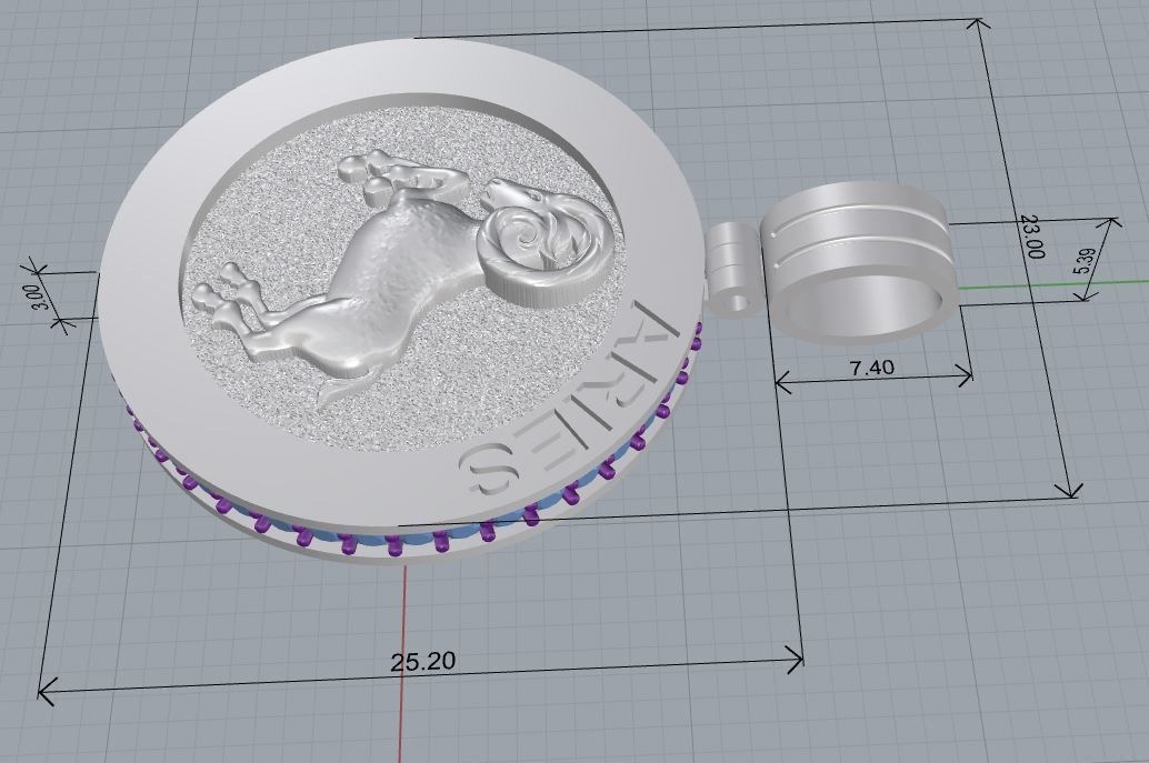 48 model of  zodiac pendant 3D print model_15