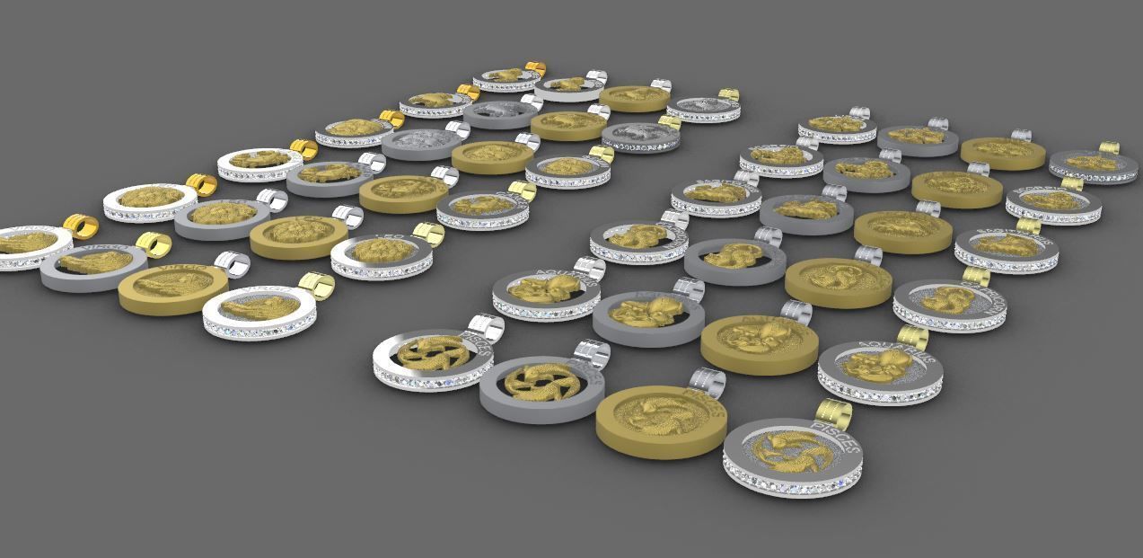 48 model of  zodiac pendant 3D print model_2