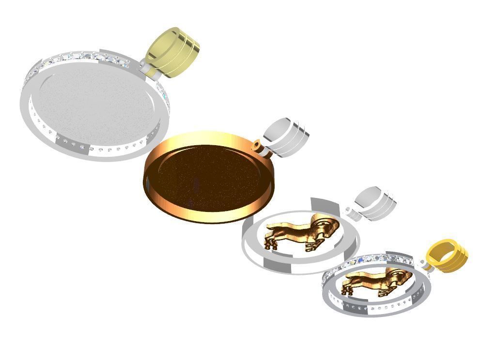 48 model of  zodiac pendant 3D print model_12