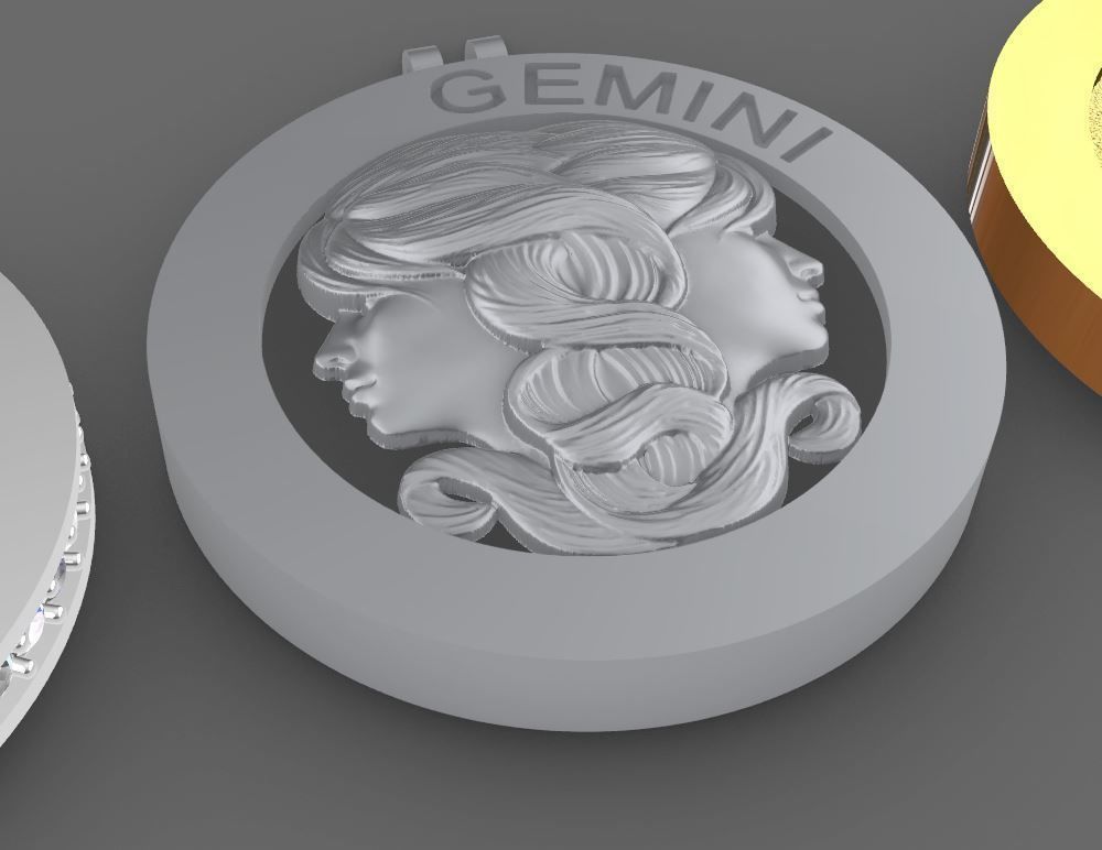 48 model of  zodiac pendant 3D print model_16
