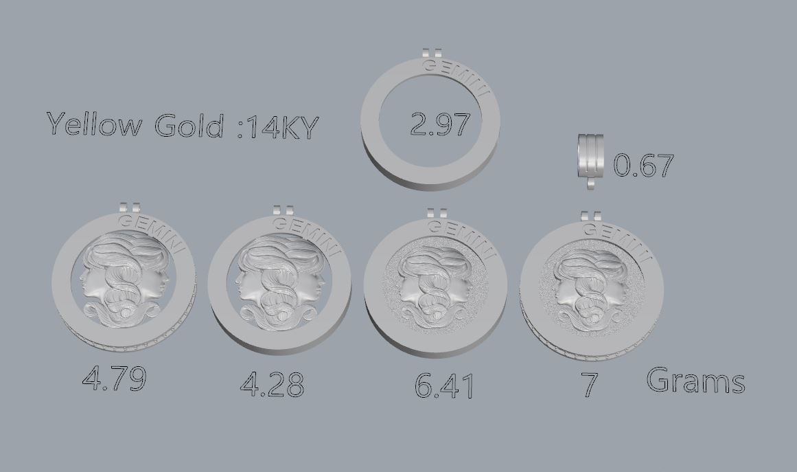 48 model of  zodiac pendant 3D print model_19