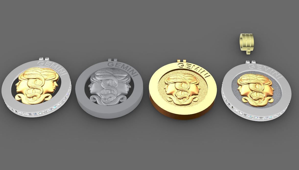 48 model of  zodiac pendant 3D print model_4